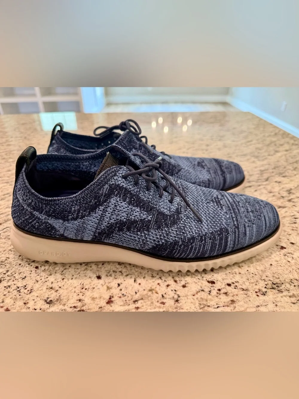 Cole Haan 2 Zerogrand Men's 9.5 M Stitchlite Blue Wingtip Oxford Shoes C27946